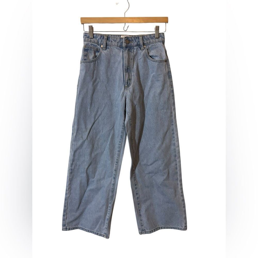 ABRAND | denim blue jeans 26 A street Aline cropped wide leg